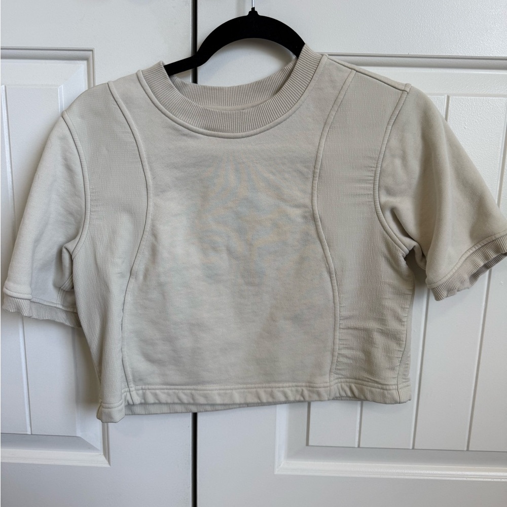 lululemon athletica Cream Crop Top